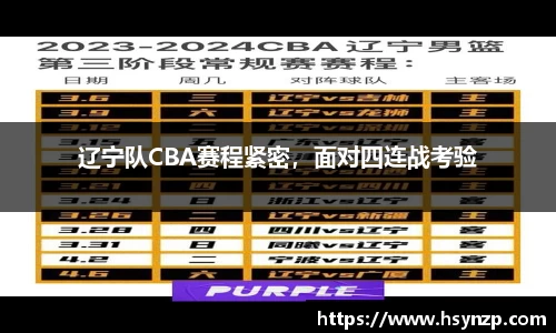 辽宁队CBA赛程紧密，面对四连战考验